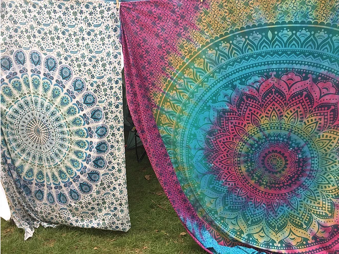 tapestries at Bonnaroo